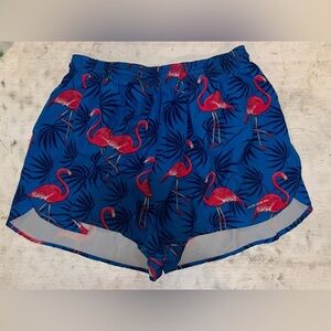 BOA Men's Printed 1" Elite Split Shorts - Flamingo Turquoise | size Large